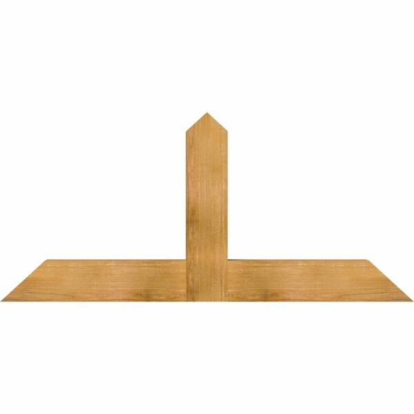 Ekena Millwork Portland Rough Sawn Timber Gable Bracket, Western Red Cedar, 60"W x 27"H x 4"D x 6"F, 11/12 Pitch GBW060X27X0406POR00RWR - main